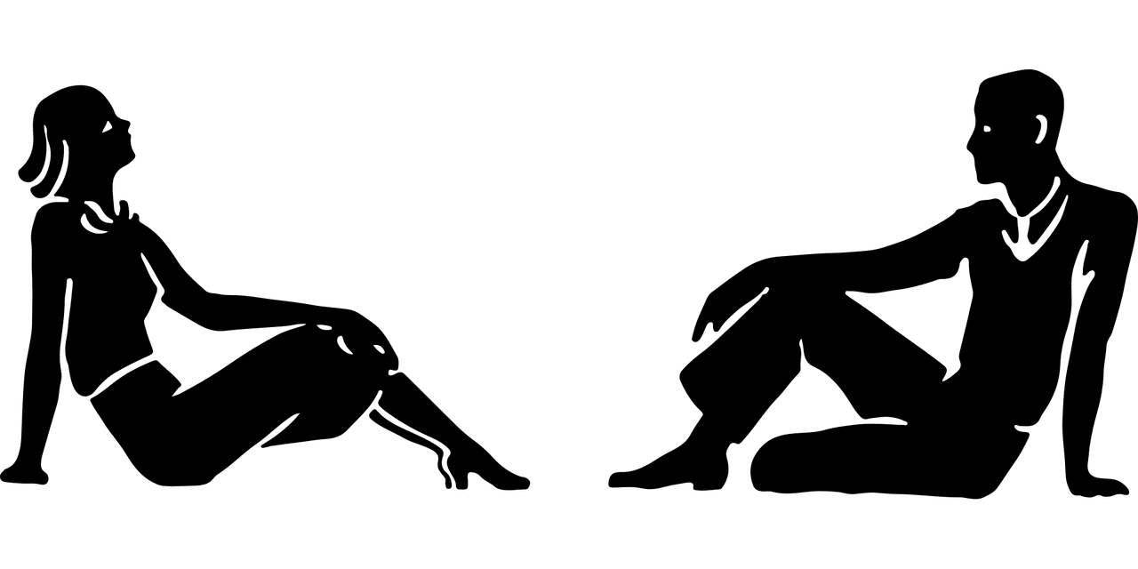 ציור של אישה וגבר